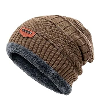 Gorro Frio Extremo Lã Forrado Pelinho Touca Estilosa Feminina Masculino Cores Viagem (Marrom Claro, Único (52 até 64 cm))