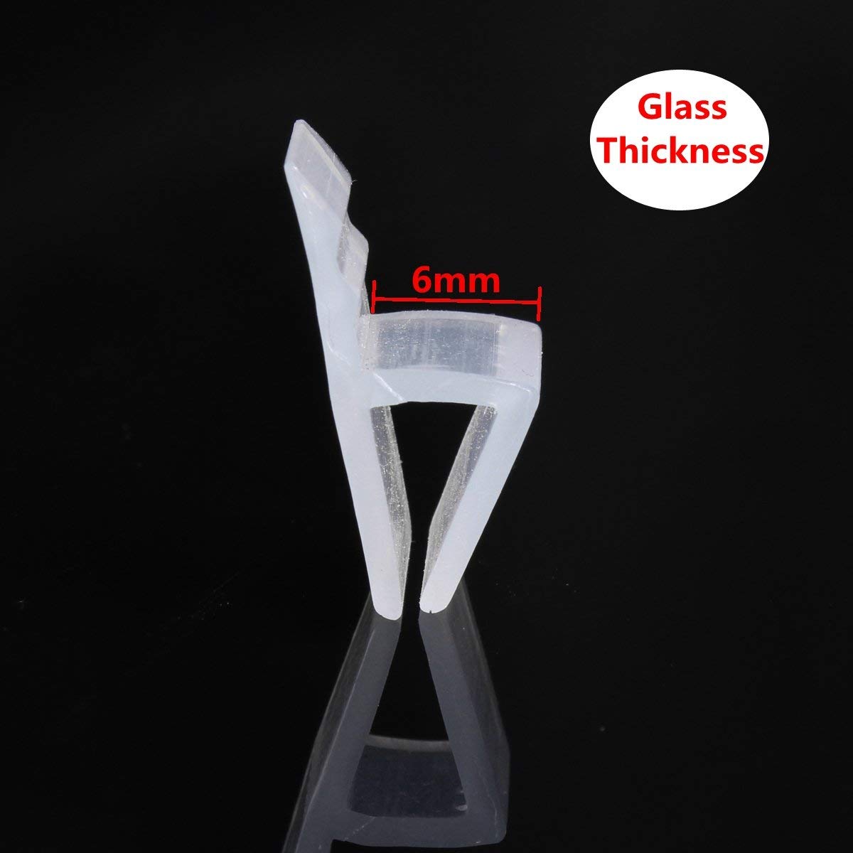 10 m, doucheafdichting, H Shape voor 6-8 mm glazen deur, douchewand, badkuip, douchecabine, waterafstotende bescherming tegen zweren, doucheafdichtingen voor douchedeuren (H-10 m x 6 mm