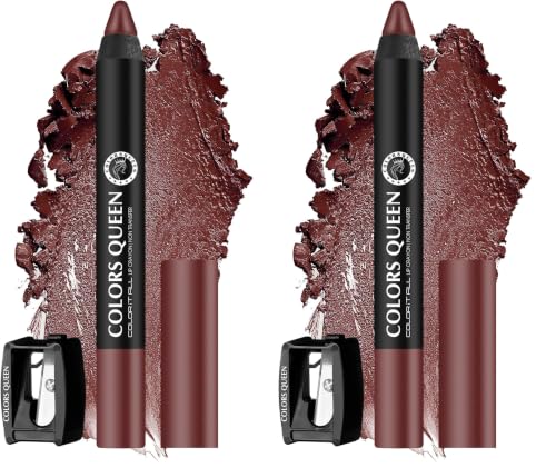 Image of Colors Queen Color It All Long Lasting Crayon Lipstick | Up to 18 Hours Stay | Creamy Matte Finish | Waterproof & Light Weight| Smudge Proof & Non-Transferable | Lipstick for Women (Chocobar,3.5g)