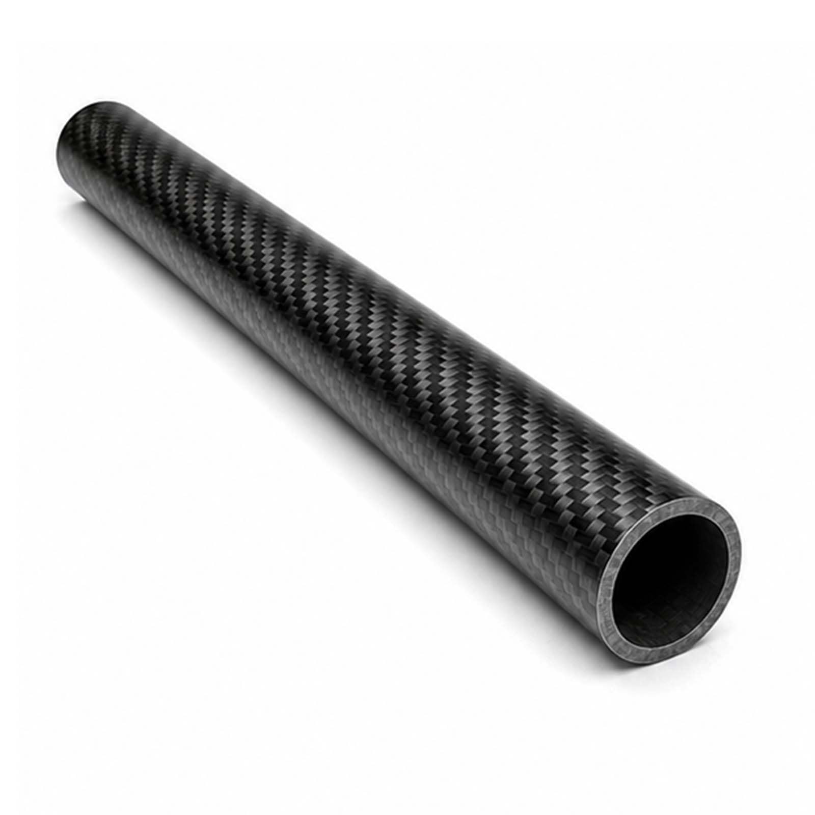 WOFDALY Black Twill Carbon Fiber Pipe Matte Finish 1M Hollow Round Tubing for RC Aircraft Drone Arms Structural Support DIY Builds,24mm*22mm