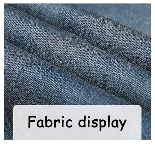 Elastic Waist Jeans for Mens Casual Loose Fit Relaxed Lightweight Straight Denim Pant with Zipper and Button4