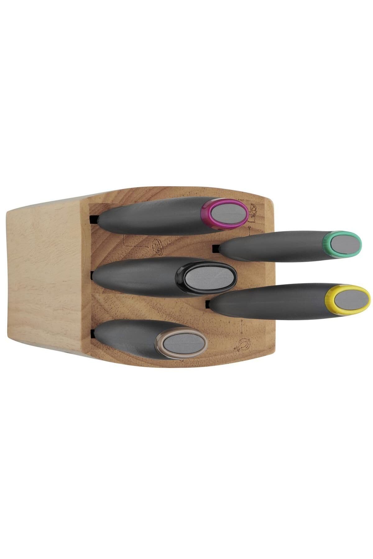 Tefal Blok noży i Obieraczka 9 cm, Utilitary 12 cm, Szef kuchni 15 cm, Krajalnica 20 cm, Chleb 20 cm