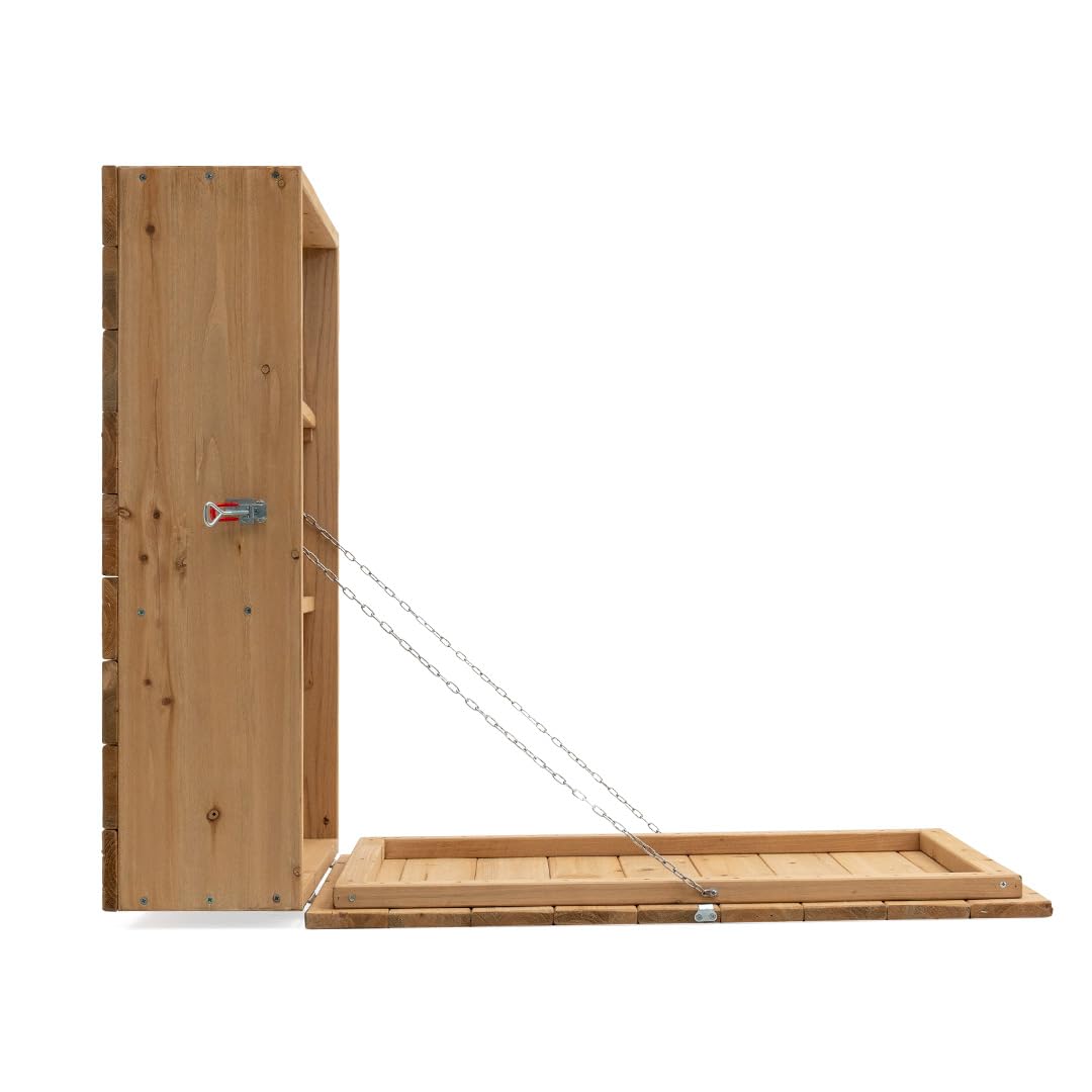 Gardiun Mueble Bar de Pared con Mesa Cheers 52x22x77,5 cm Armario de Madera con Baldas y Puerta Frontal Convertible en Mesa