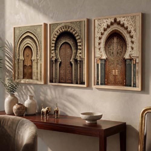 Image of kotart Traditional Indian Wall Art Paintings | Wall Posters With frames | Framed Painting for Living Room Home Room Bedroom Office Decor Set of 3 (20x30 Inch)