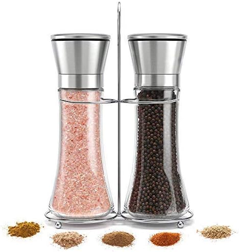 Salt and Pepper Grinder - Premium Stainless Steel Salt and Pepper Mill with Adjustable Coarseness - Salt Grinder and Pepper Shaker Mill (1PCS)