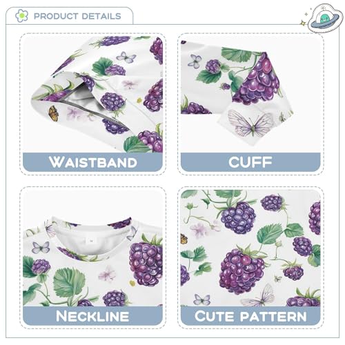 JUNZAN Fresh Dewberry Fruit White Big Boys Pullover Hoodie Long Sleeve Hoodie for Boys Camping 4T3