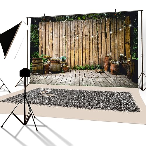 YongFoto 3x2m Vinile Fondale Foto Parete in legno