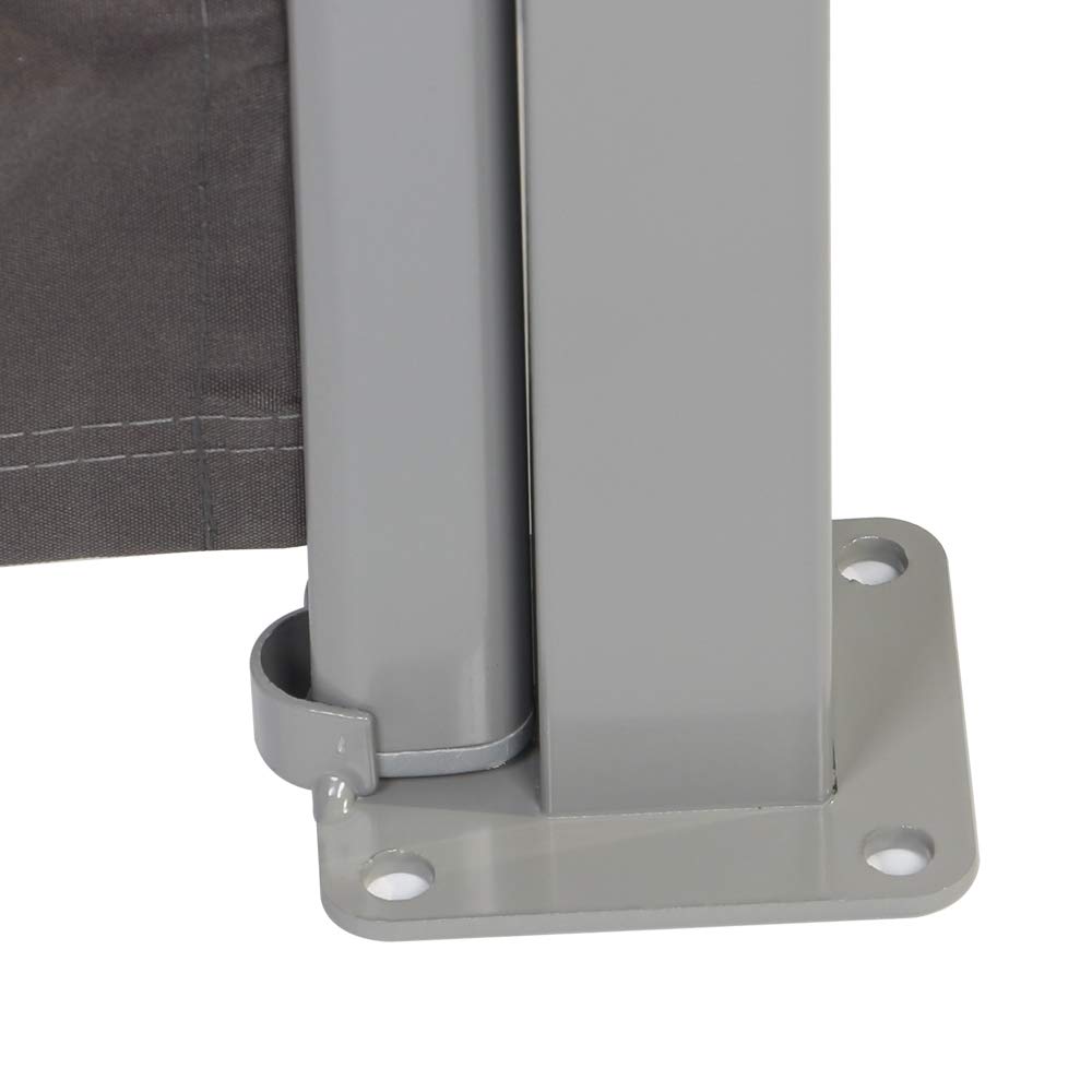 vidaXL Zijluifel Uittrekbaar - 117 x (0-1200) cm - Bruin Polyester