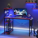 JIN OFFICE Computer Desk with Additional Storage Shelves |100kg Weight Capacity| Office Desk for Home | Computer Table for Home Office | Gaming Desk with 1130 * 500 mm Top| Computer Workstation