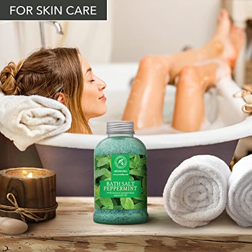Aromatika Trust The Power Of Nature BATH SALT S With Peppermint Essential Oil For Bath Soak - Relaxing Bath - Body Care - Muscle Relaxation - Aromatherapy Bath Salts thumb #3