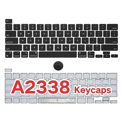 WARWOLFTEAM Keyboard Key Caps Full US Set Replacement for MacBook Pro 13