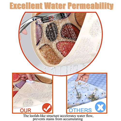 Shower Mat Non Slip 50 x 80 cm Soft Textured Bathtub Mat Non Slip Anti Mould - Image 4