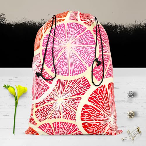 Image of ArtzFolio Grapefruit | Reusable Sack Bag | Bag for Gym, Storage, Vegetable & Travel