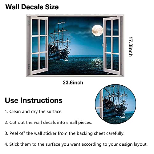 Vinilo decorativo 3D de ventanas falsas 60x44 cm miniatura 4
