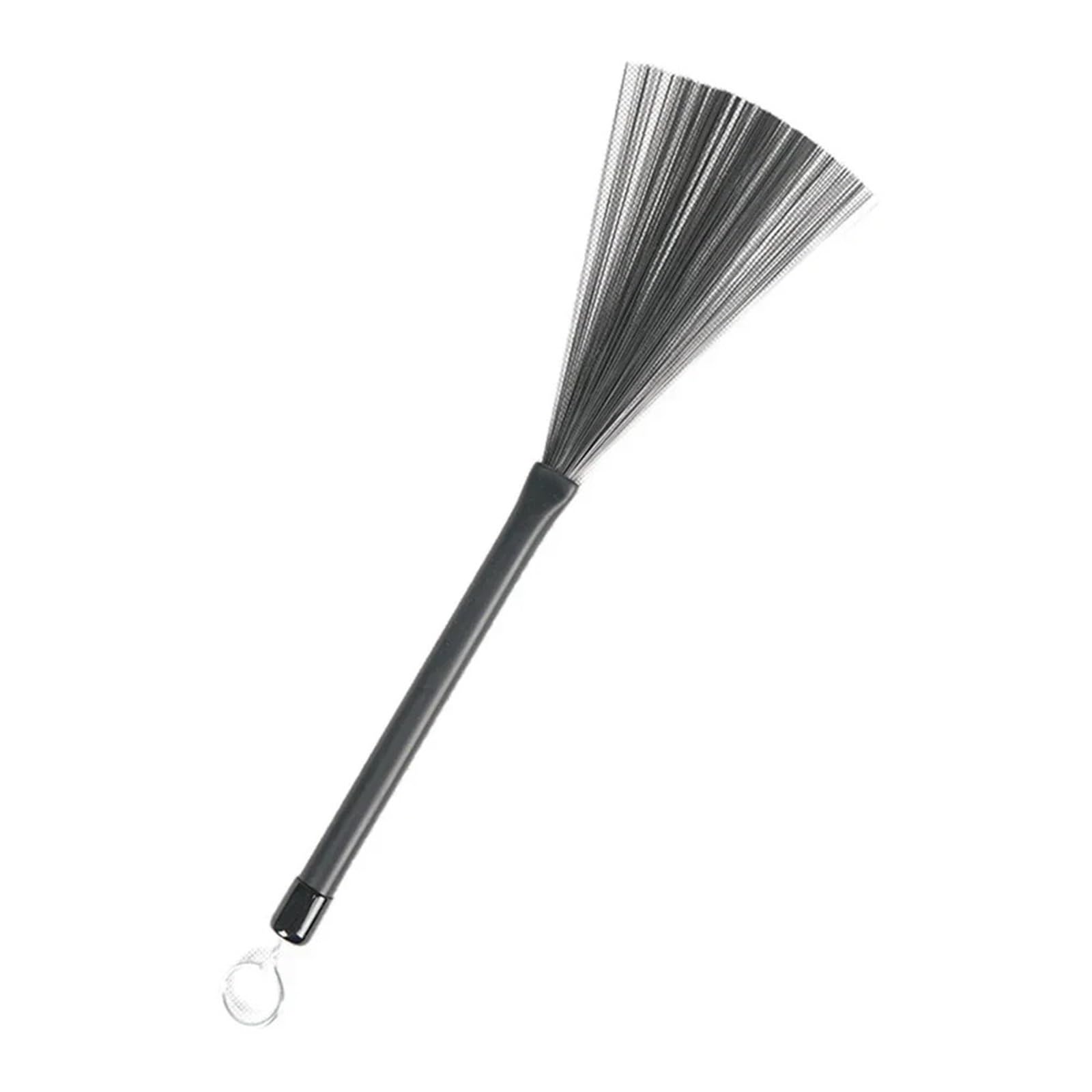Szczotki bębnowe z wysuwanym trzpieniem, Szczotka do bębnów ze stali nierdzewnej, wysuwana, Jazz Folk, 33,5 cm, srebrna, 2 szt(2PCS)