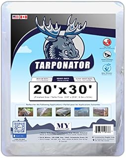 MYCS Clear Tarp (20'x30') - Heavy Duty - Translucent - Premium Quality