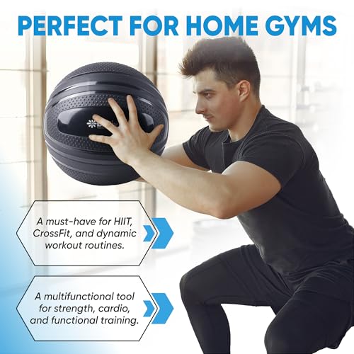 bintiva Non Bounce Slam Ball - Exercise Weighted Deadball for Workout and Fitness Routines - Medicine Dead Weight Ball - Image 5