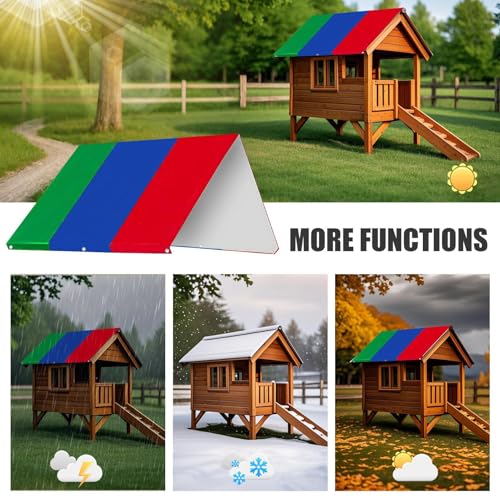 Tarp de reemplazo para patio de recreo impermeable de 132x226 cm 5