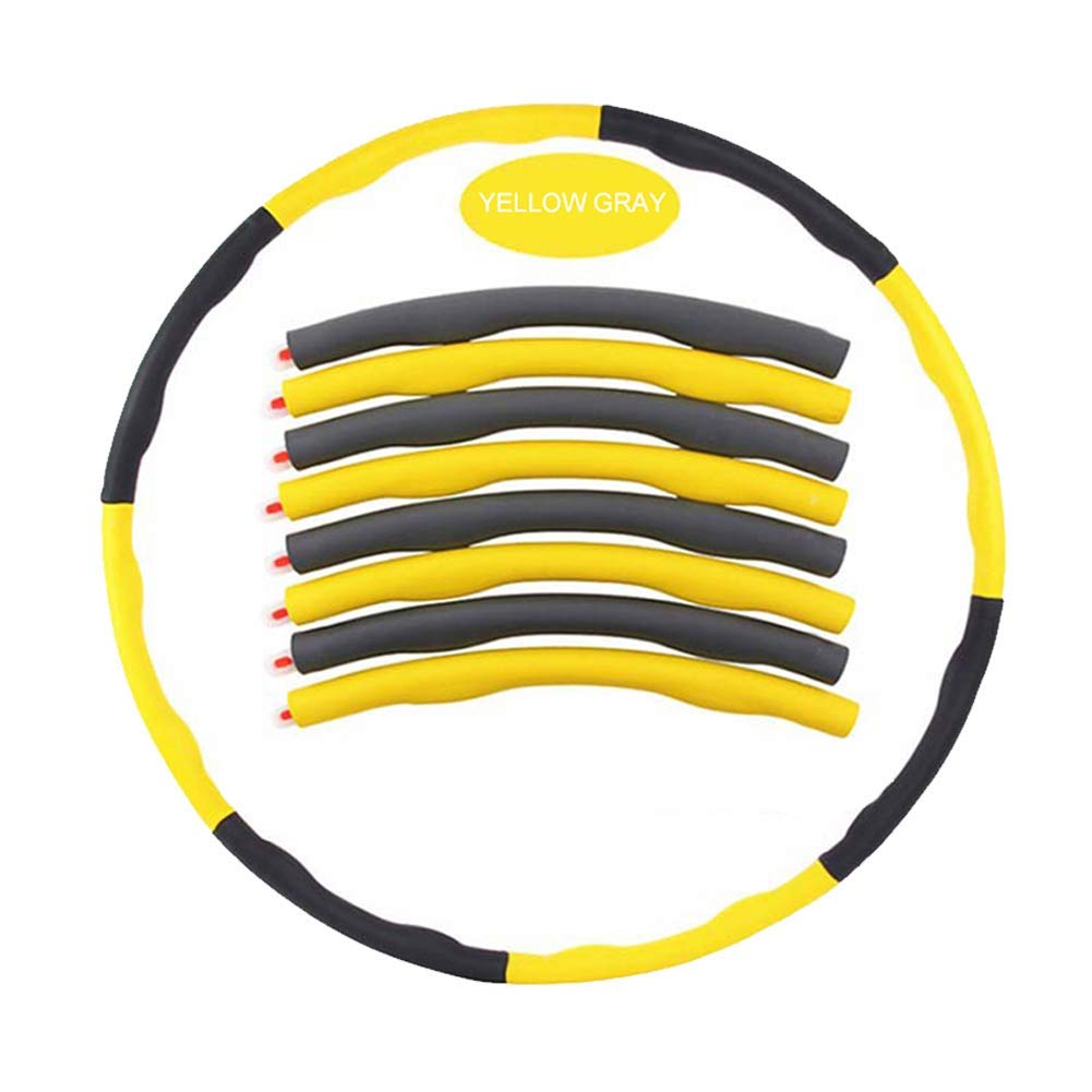 Nologo Cerchio di Fitness 7 PCS Tubi Hula Hoop for Adulti e Bambini, ponderata Hula Hoop for Adulti Bambini, Staccabile Hoola Hoops for Vita Sottile Fitness Trainer Esercizio Vita Sport Yoga