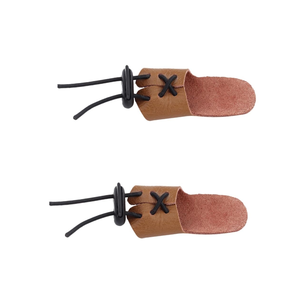 TOVINANNA 2 Pcs Finger Protectors for and Arrow Glove Cowhide Material Durable Easy to Use Small for Sporters
