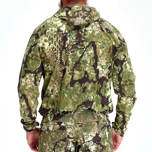 Kryptek Garden Banks Hoodie Men's Athletic Sweatshirt, UPF 50+ Sun Protection, Built-in Neck Gaiter, Camo Options4