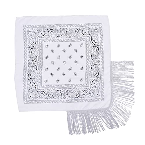 Women's Fringe Bandana Lightweight Shawl Square Headband Disco Bachelorette Party Tribal Western Cowgirl Scarf2