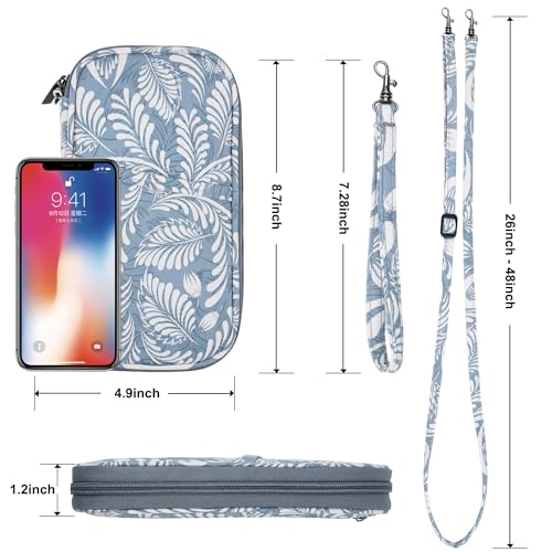 Image of RFID Family Passport Wallet Holder Waterproof, Travel Document Organizer Credit Card Clutch Bag for Men Women, RFID Leaf, L, Classical