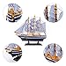 Dedoot Sailboat Model Decor, Wooden Sailing Boat Nautical Decor 7