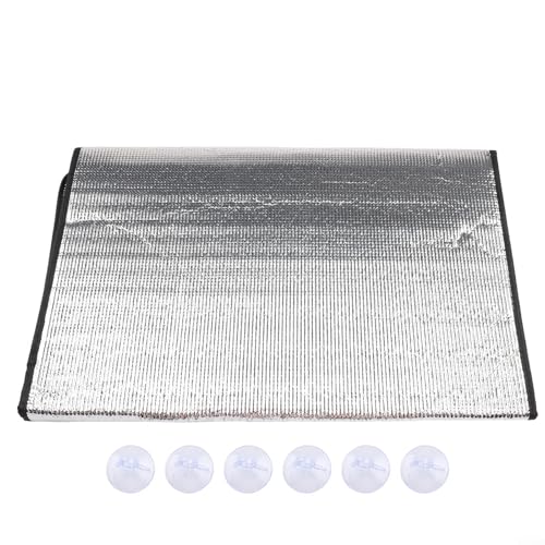 La película protectora térmica de aluminio eficaz reduce el calor y la luz interiores (50 x 100 cm)