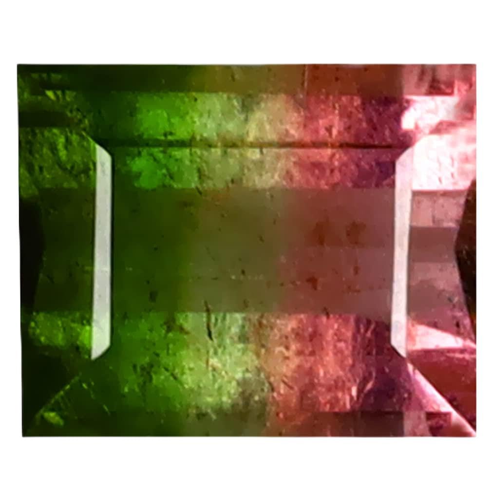 Deluxe Gems1.32 ct OCTAGON (7 X 6 MM) UNHEATED/UNTREATED BRAZILIAN WATERMELON TOURMALINE LOOSE GEMSTONE