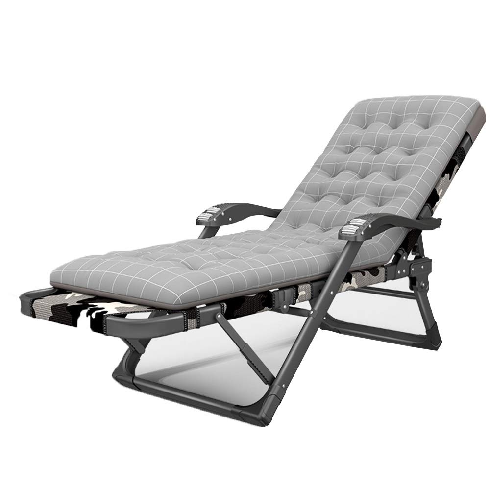 Chaise longue de terrasse ergonomique contre le mal de dos avec matelas