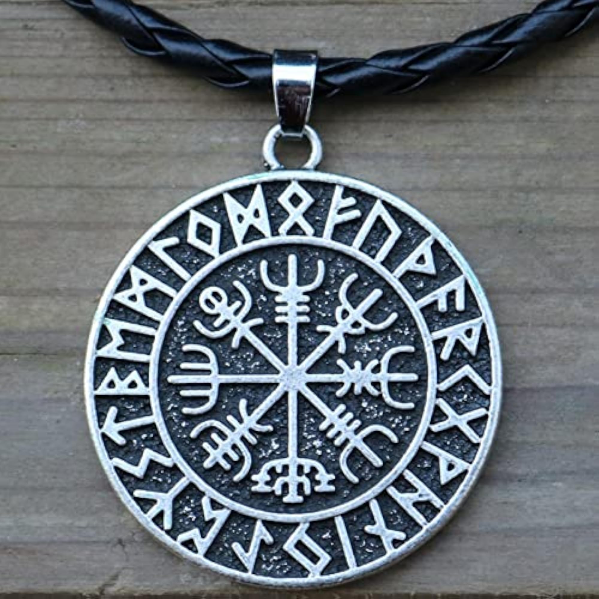Men's Nordic Viking Shield Pendant Necklace