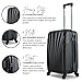 SA Products Cabin Suitcase - Hardshell Airline-Approved Luggage Bag for Travel - Cabin Bag with Inner Pockets, Extendable Top Handle, Side Handle, 4 Spinner Wheels, Lock - 55x22x38cm, 35L, Black