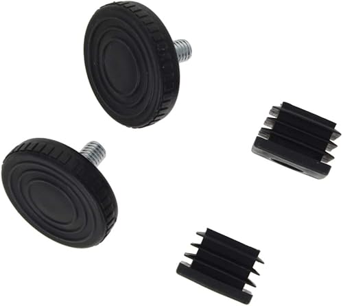 Miniatura 2 de Bettomshin Niveladores de muebles ajustables para nivelación de 1.57 pulgadas de diámetro base M8 rosca para el hogar, 10 unidades