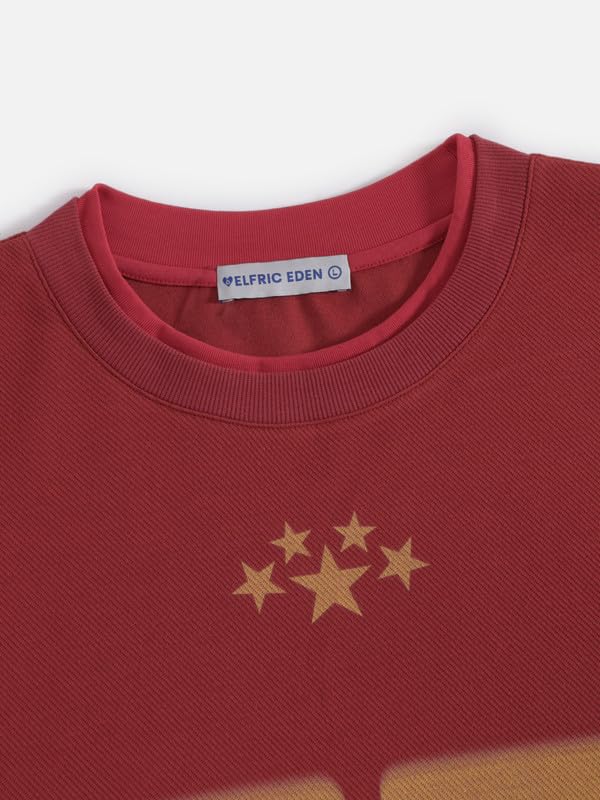 Aelfric Eden Męska damska bluza z okrągłym dekoltem z nadrukiem cyfrowym z długim rękawem, modny sweter na wiosnę i jesień, Y2K Streetwear