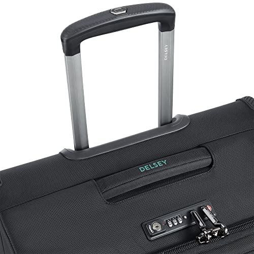 Image of DELSEY PARIS Helium DLX Softside Expandable Luggage with Spinner Wheels, Black, 3 Piece Set (20 /25 /29)