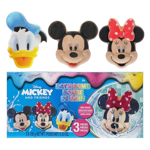 Image of Disney Mickey & Friends Bath Bomb Set, 3-Piece Character Shaped