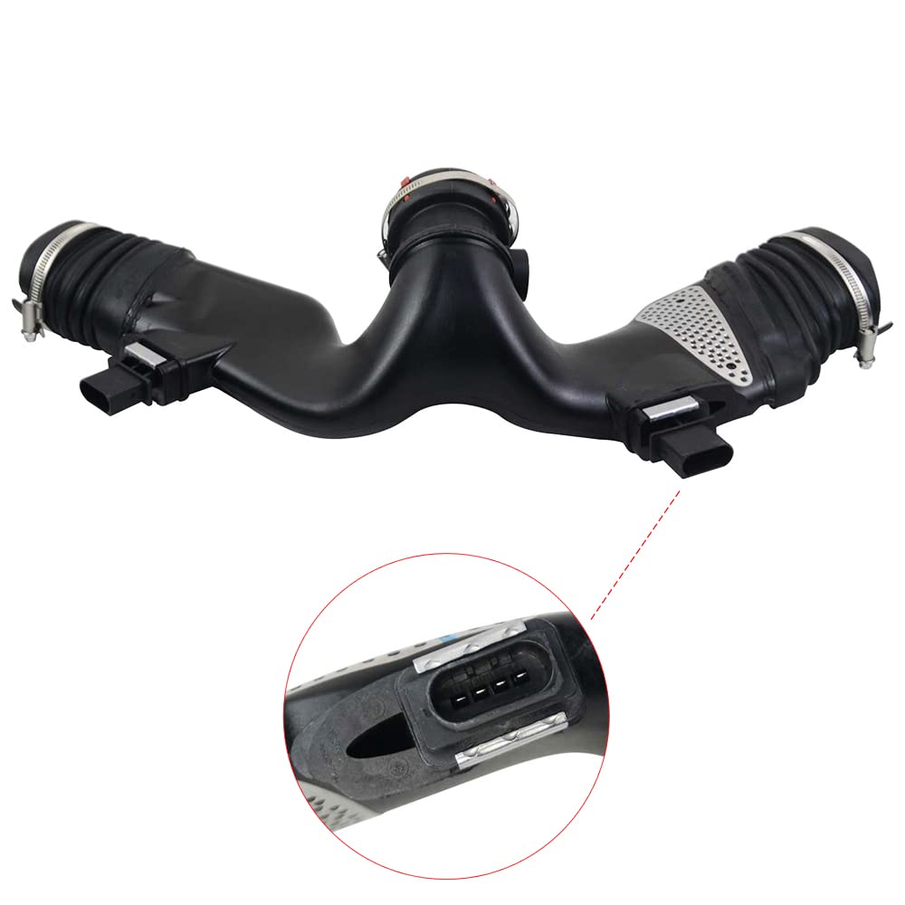 Lufteinlassschlauch 4pin kompatibel mit OM642 W211 W212 S211 S212 W203 W204 | kompatibel mit Mercedes C E G GL GLK M S R Klasse mit Massensensensor 6420903497, 6420906097, 6420906397, 6420907397