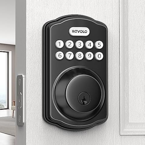 Electronic Keypad Door Lock - Keyless Entry Door Lock with Keys - Easy Installation Cover