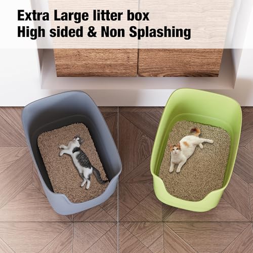 Arenero Jumbo para Gatos con Laterales Altos Extra Grande miniatura 2