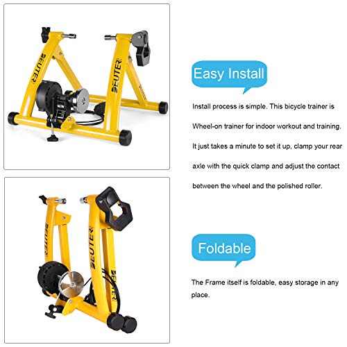 image for CXWXC Bike Trainer, Magnetic Bicycle Stationary Stand for Indoor Exerc