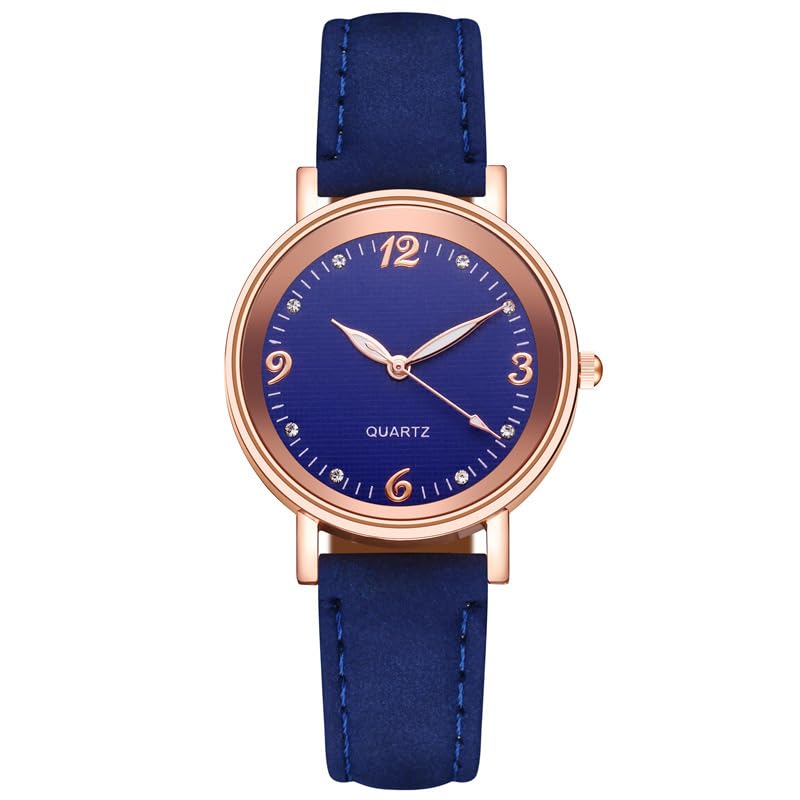 LIWEARE Damenuhr, Damen Analog Quarz Uhr mit PU-Leder Armband, Uhren Damen Klassische Armbanduhr Lässig Quarzuhr Kleideruhr