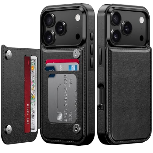 LETO Wallet Case for iPhone 17 Pro Max/iPhone 18 Pro Max, Leather Cover - image 1