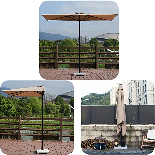 Qidvol RRGS 8’Half Rectangular Outdoor Patio Umbrella With Adjustable Height thumb #5