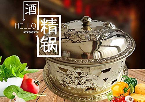 Olla de cobre para hot pot, portátil 28 cm miniatura 5