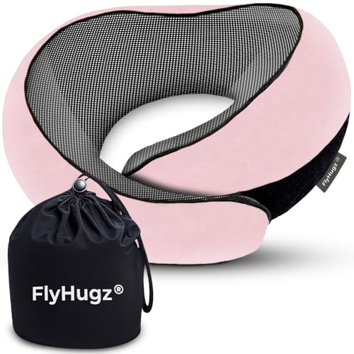 FlyHugz® Neck Travel Pillow | Memory Foam Neck...