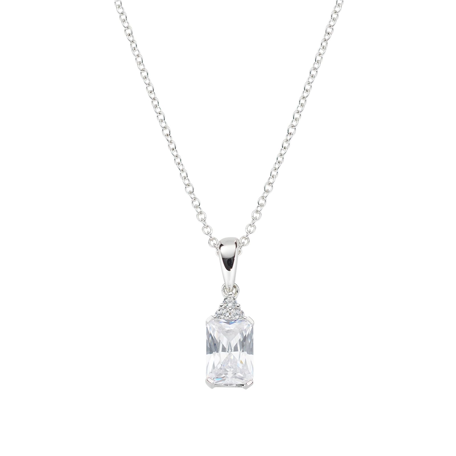 Amen Gioielli, Collana Princess, Collana Donna Argento 925, Rodiato Con Zircone Pendente Blu, Regalo Donna - 4