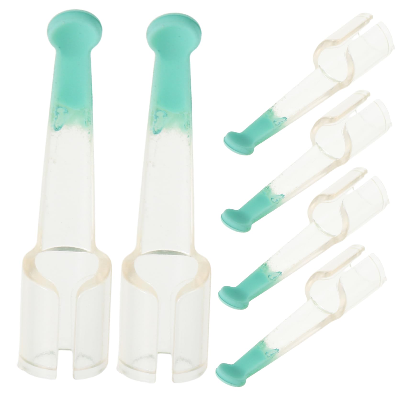 FOMIYES Silicone Ear Scoops Heads 6 Pack Ear Wax Spoon Replacement Heads Soft and Gentle Cleaning for Home or Clinic Use