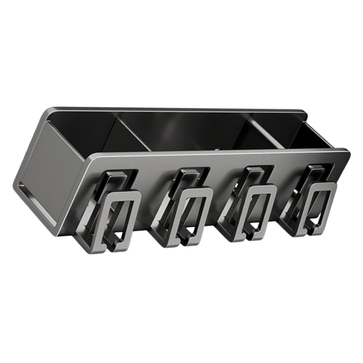 SOIMISS Zahnbürstenhalter Wandständer Aus Aluminium Mit Geteiltem Zahnpastaständer Fürs Badezimmer Multifunktionaler Aufbewahrungshalter Einfach Zu Montieren Ohne Werkzeug