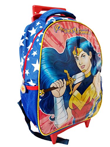 Mochila Escolar Mulher Maravilha de Rodinhas Seanite